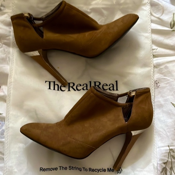 Stella McCartney Shoes - Stella McCartney Authentic Rare brown suede silver ankle closure booties